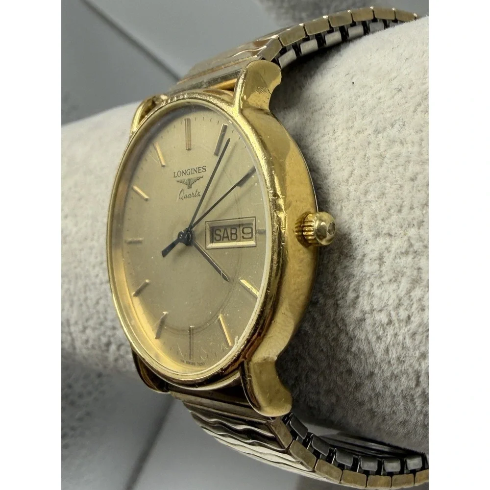 Longines 114 7250 New Battery Mens Swiss Watch 33MM 6.75
